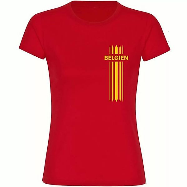 multifanshop T-Shirt Damen Belgien - Streifen - Frauen günstig online kaufen