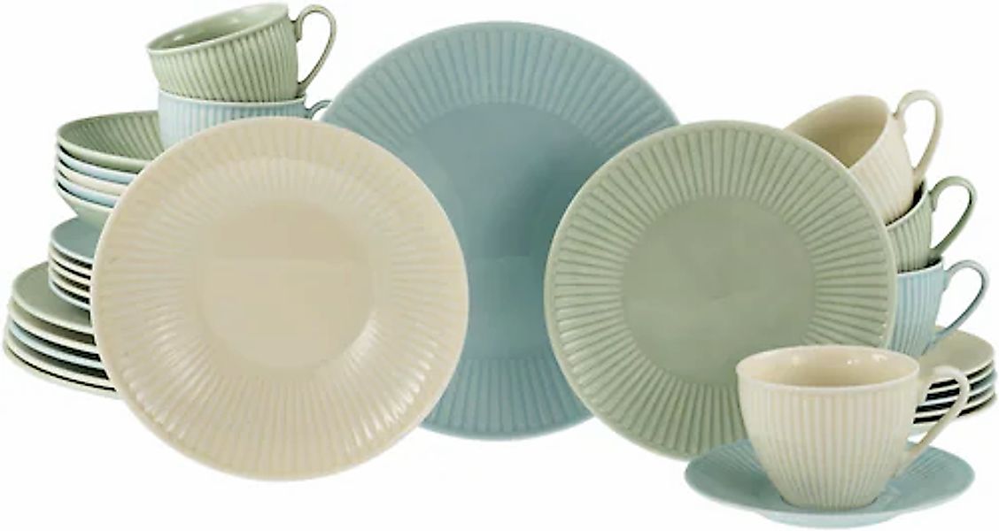 CreaTable Kombiservice »Valencia Pastell, Kombi-Service 30-tlg« Elegant, Bo günstig online kaufen