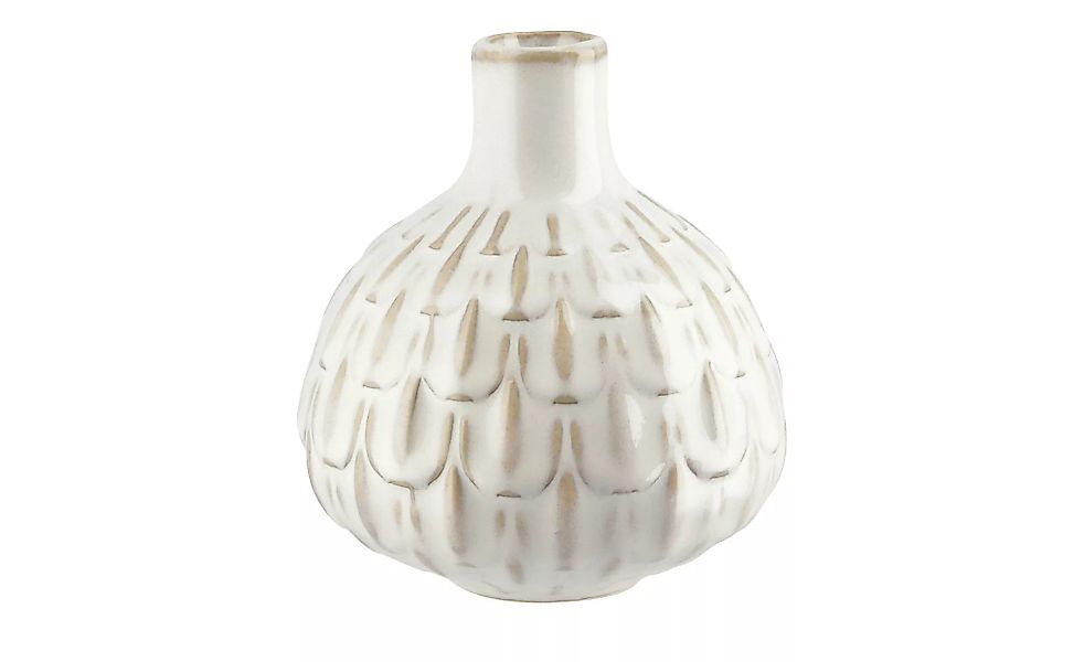 Vase - weiß - Steinzeug - 10,5 cm - Dekoration > Vasen - Möbel Kraft günstig online kaufen