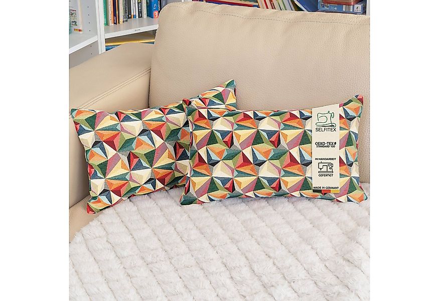 Selfitex Dekokissen mit buntem Muster im 2er Set, 30x50/40x40/50x50 inkl. F günstig online kaufen