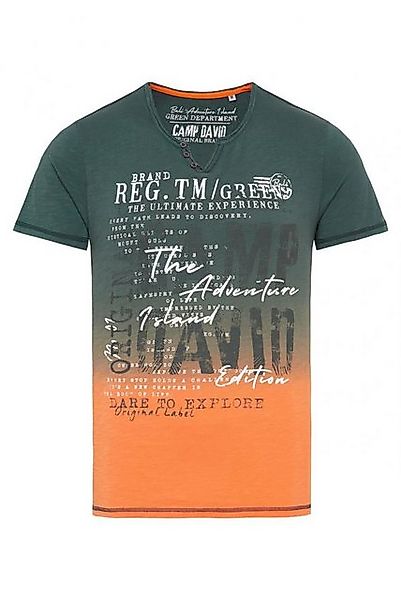 CAMP DAVID T-Shirt Dip Dye im Vintage Look evergreen/ sunstone günstig online kaufen