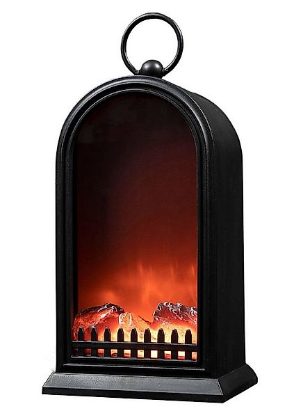 Spetebo Dekokamin LED Kamin schwarz mit Flammen Effekt - 25 cm (Stück, 1-St günstig online kaufen