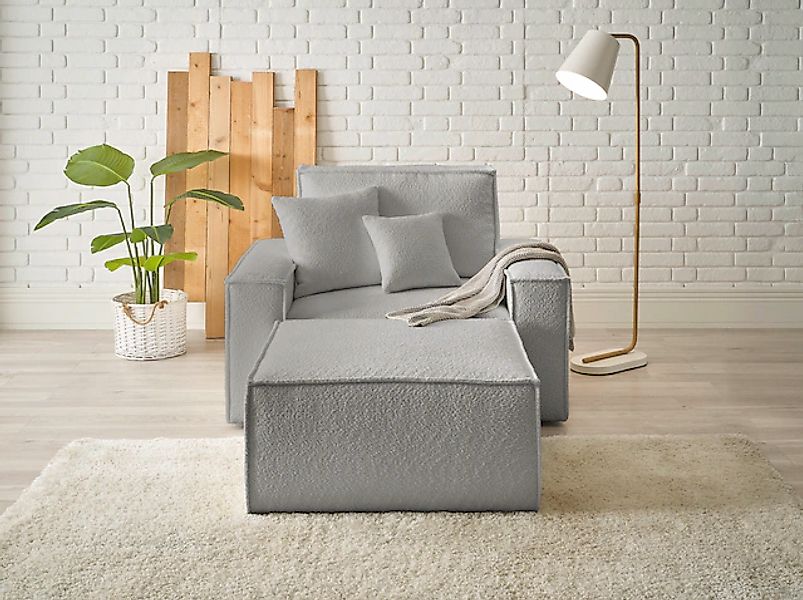 OTTO home Loveseat »FINNLEY, Loveseat & Hocker im Set, trendige Stoffe, ink günstig online kaufen