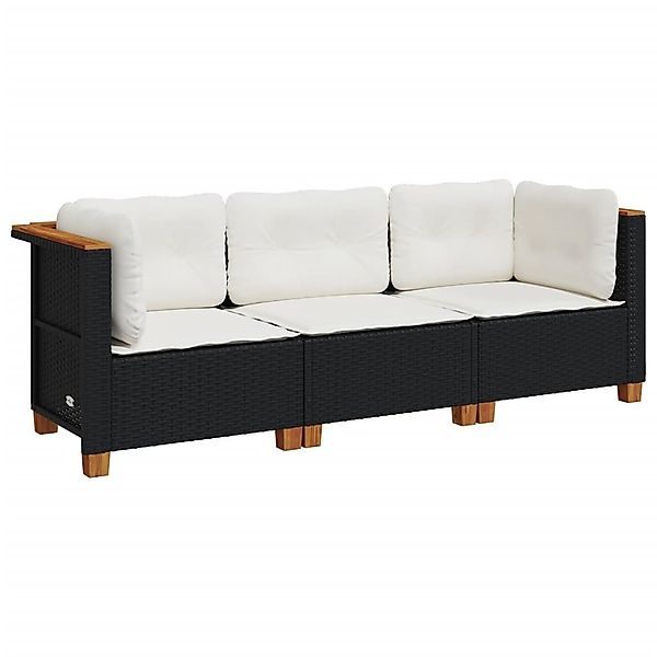 vidaXL Loungesofa Gartensofa mit Kissen 3-Sitzer günstig online kaufen