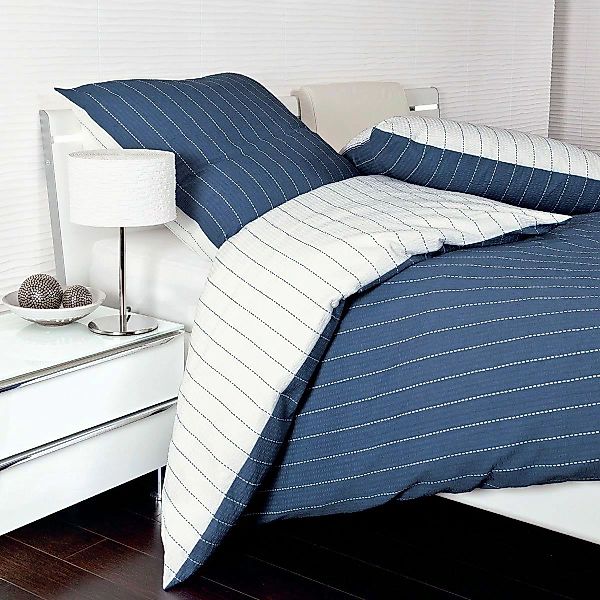 TRAUMSCHLAF Bettwäsche Argentina Denim, Seersucker, 3 günstig online kaufen