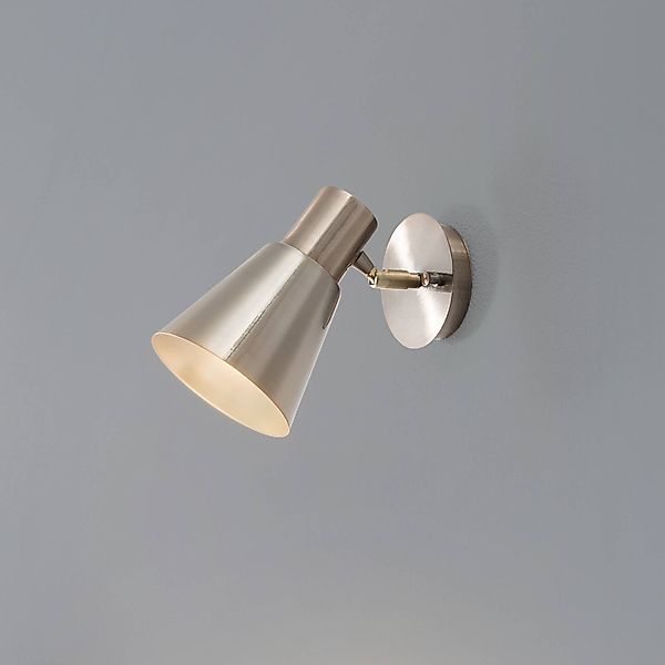 Wandleuchte Kem, messing, Metall, Höhe 22 cm, E27 günstig online kaufen