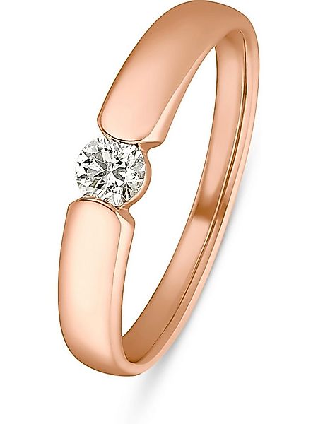 CHRIST Diamantring CHRIST Damen-Damenring 585er Rotgold 1 Diamant günstig online kaufen