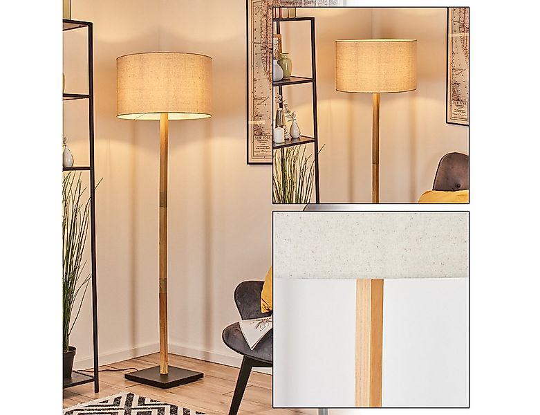 hofstein Stehlampe Stehlampe aus Metall/Holz im modernen Boho-Design, ohne günstig online kaufen