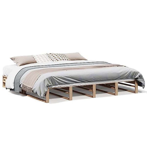 vidaXL Bett, Massivholzbett ohne Matratze 180x200 Kiefernholz günstig online kaufen