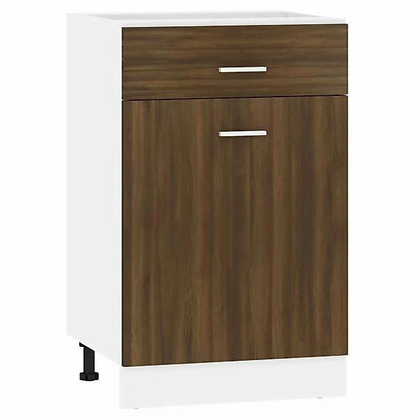 vidaXL Unterschrank mit Schublade Braun Eiche-Optik 50x46x81,5 cm günstig online kaufen