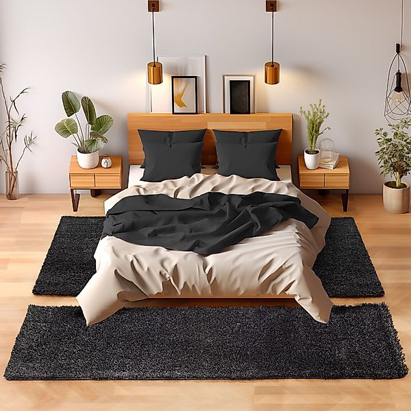 SIMPEX24 Hochflor-Bettumrandung Unicolor - Einfarbig, Höhe günstig online kaufen