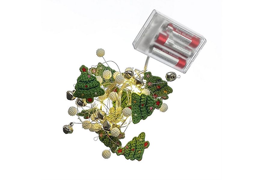 MARELIDA LED-Lichterkette grüne Tannenbäume und Glöckchen 20LED 1,9m Deko W günstig online kaufen