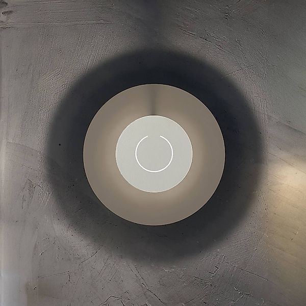 Knikerboker LED-Wandlampe DoppioZero, creme/weiß, Ø 30 cm günstig online kaufen