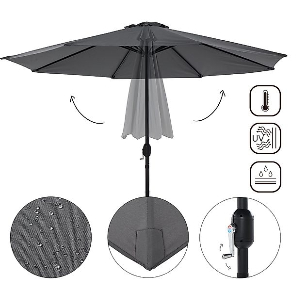 Melko Sonnenschirm Sonnenschirm Markt Ø 3m günstig online kaufen