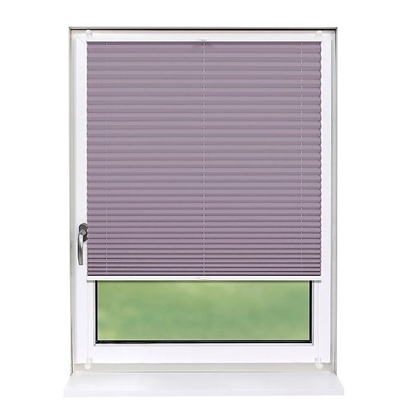 Deco-Raum Plissee Basic ohne Bohren 90x210cm Flieder Blickdicht Klemmfix günstig online kaufen