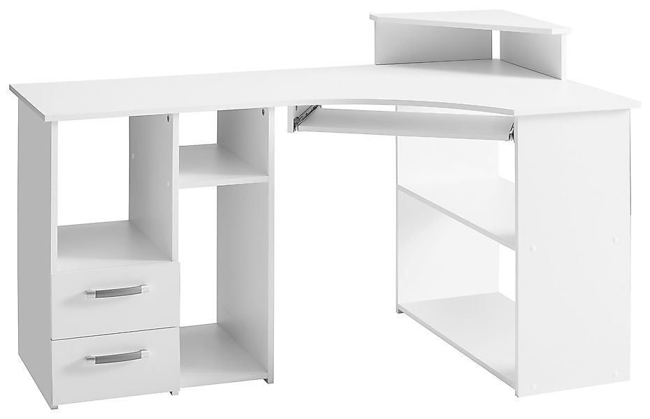 VOGL Möbelfabrik Schreibtisch Sam, Eckschreibtisch, Tastaturauszug, günstig online kaufen