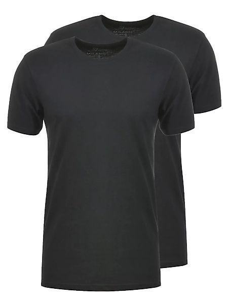 MILANO ITALY Herren T-Shirt 2er Pack, schwarz günstig online kaufen