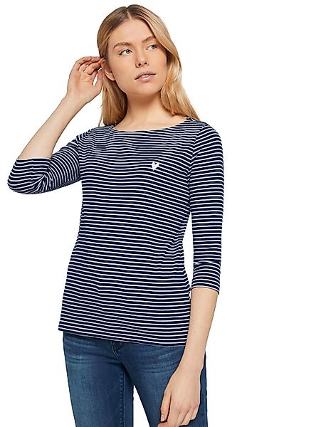 TOM TAILOR 3/4-Arm-Shirt, mit Streifenmuster günstig online kaufen