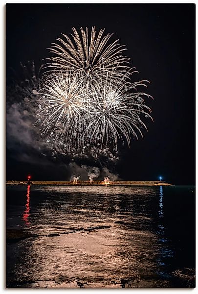 Artland Wandbild "Feuerwerk am Meer", Himmelsbilder, (1 St.), als Alubild, günstig online kaufen