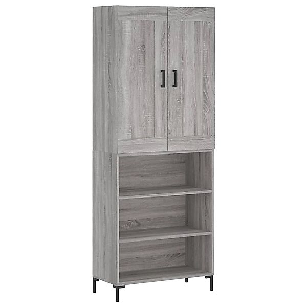 vidaXL Highboard Grau Sonoma 69,5x34x180 cm Holzwerkstoff 3200071 günstig online kaufen