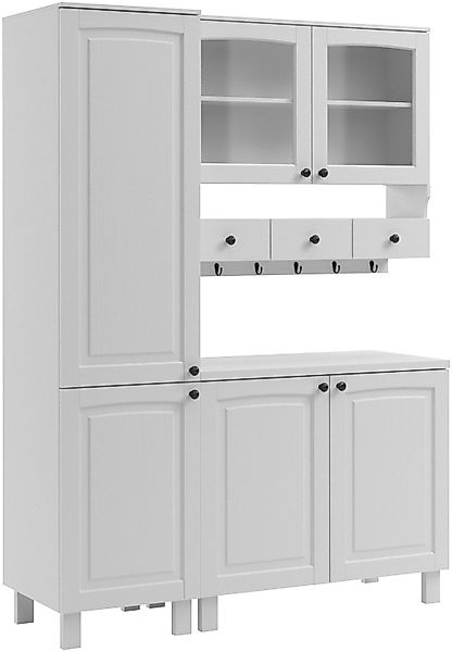 KOCHSTATION Pantryküche "KS-Osby", Kiefer massiv, Breite 147 cm, ohne E-Ger günstig online kaufen