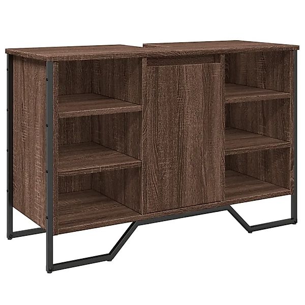 vidaXL Waschbeckenunterschrank Braun Eichen-Optik 91x35x60 cm 848668 günstig online kaufen