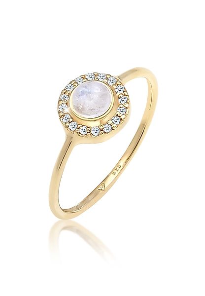 Elli DIAMONDS Fingerring Mondstein Diamant Weiß günstig online kaufen