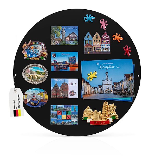 banjado Magnettafel Stahl Rund, (inkl. 4 günstig online kaufen