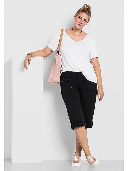 Sheego 3/4-Hose Große Größen Mit Krempelfunktion günstig online kaufen