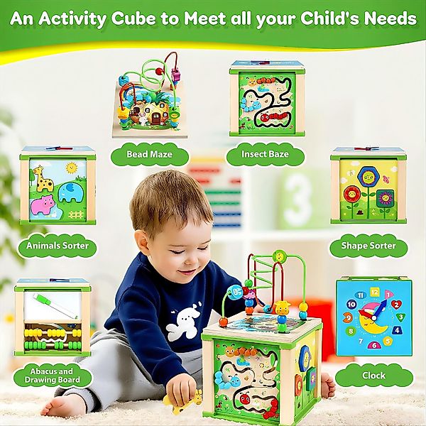 POPOLIC Motorikwürfel Motorikspielzeug ab 1 Jahr günstig online kaufen