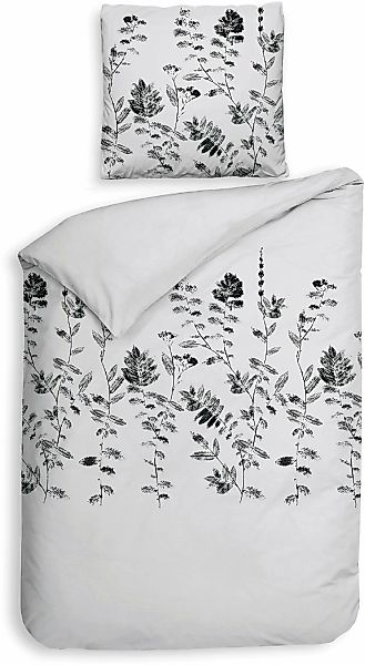 Heckett & Lane Bettwäsche "Rocco" 2 Stk. tlg. Blätter Design, 100% Baumwoll günstig online kaufen