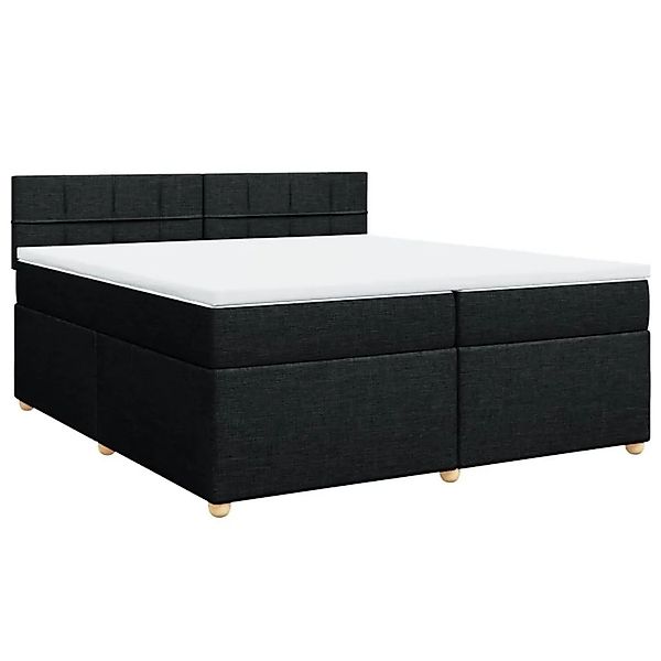 vidaXL Boxspringbett mit Matratze Schwarz 200x200 cm Stoff 3289089 günstig online kaufen
