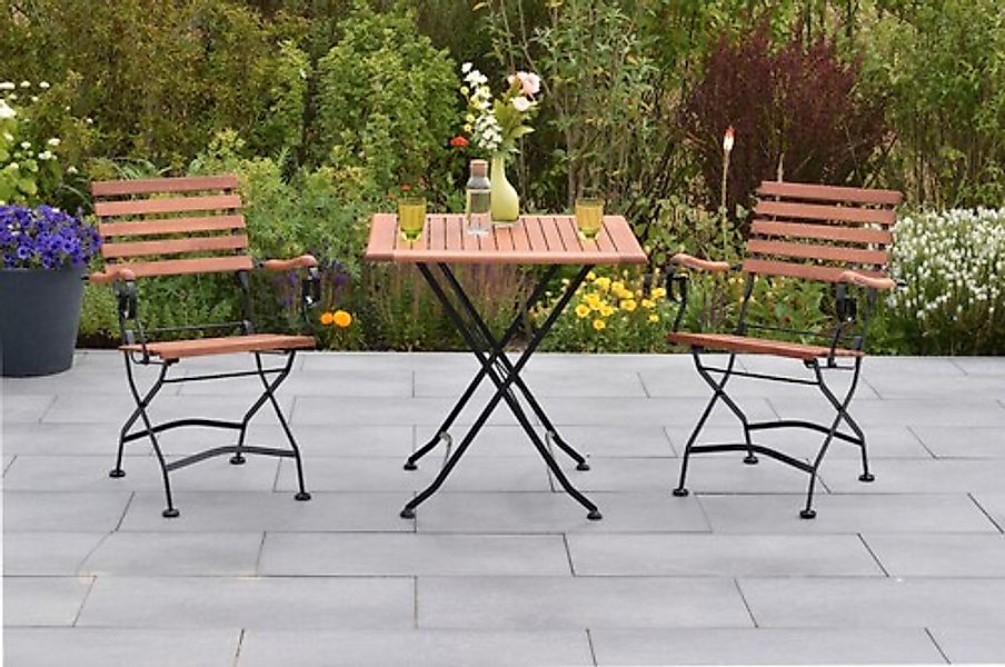 MERXX Garten-Essgruppe »»Schlossgarten«« Set, Geöltes Eukalyptusholz, 3 Stk günstig online kaufen
