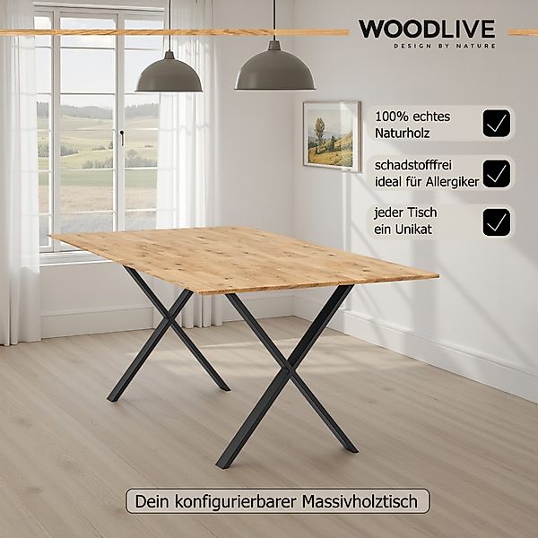 WOODLIVE Esstisch moderner Massivholztisch Arto aus günstig online kaufen