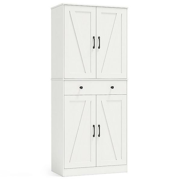 COSTWAY Vorratsschrank Küchenbuffet mit verstellbarem Regal, Schublade weiß günstig online kaufen