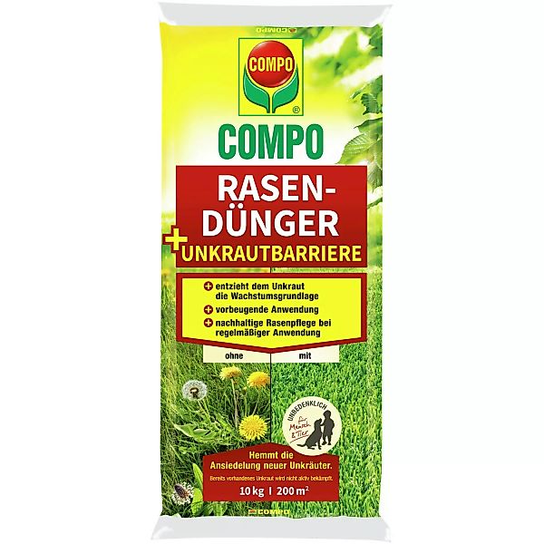 Compo Rasendünger + Unkrautbarriere 10 kg günstig online kaufen