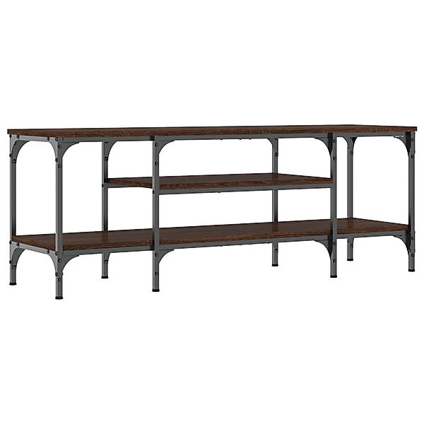 VidaXL TV-Schrank Braun Eichen-Optik 121x35x45cm Holzwerkstoff & Eisen günstig online kaufen