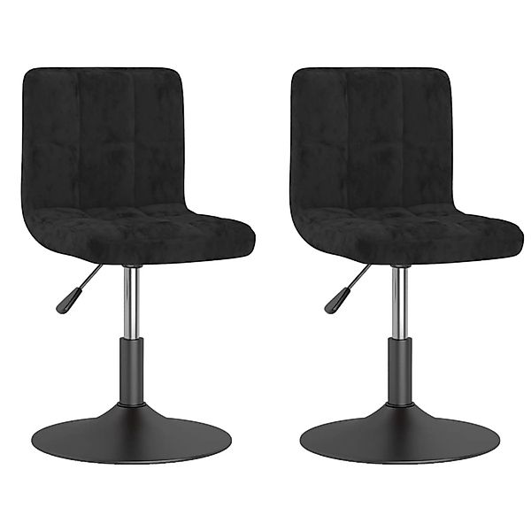 vidaXL Esszimmerstühle 2 Stk Drehbar Schwarz Samt 334260 günstig online kaufen