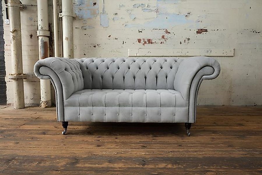 Xlmoebel Sofa Zweier Chesterfield Ledersofa Polstermöbel Design Luxus Texti günstig online kaufen