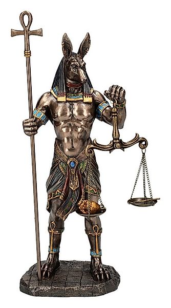 Figuren Shop GmbH Fantasy-Figur Anubis Figur mit Ankh-Stab und Waage - Vero günstig online kaufen