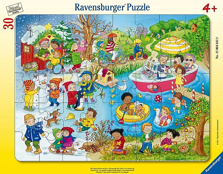 Ravensburger Puzzle Kinderpuzzle 40 Teile - Die Jahreszeiten am See, 40 Puz günstig online kaufen