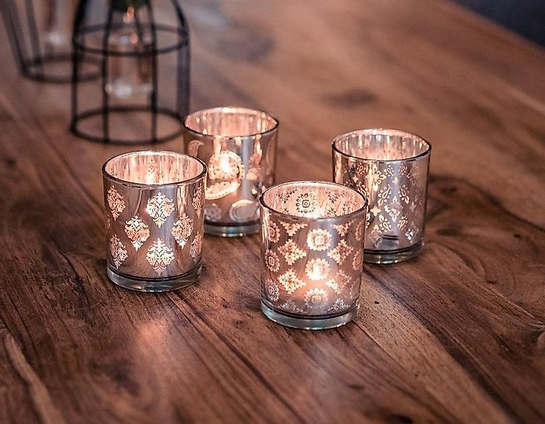 Flanacom Teelichthalter Orientalische Kerzengläser Glas - Ornament-Design ( günstig online kaufen