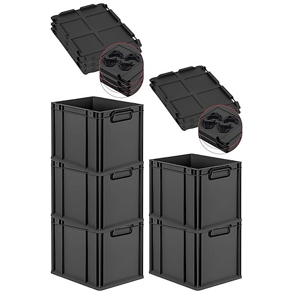 PROREGAL SparSet 5x Eurobox Nextgen Color Mit Auflagedeckel HxBxT 32x30x40c günstig online kaufen