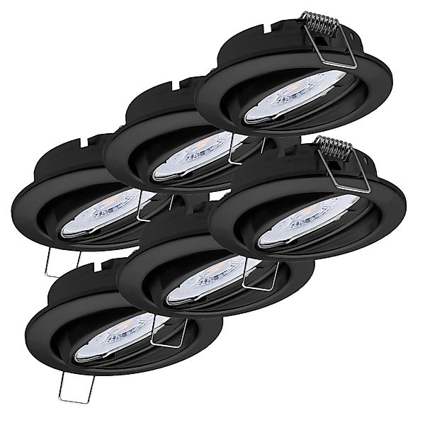 Oktaplex 6er Set Einbauleuchte Dijon Dimmbar inkl. LED Modul Warmweiß 4,9W günstig online kaufen