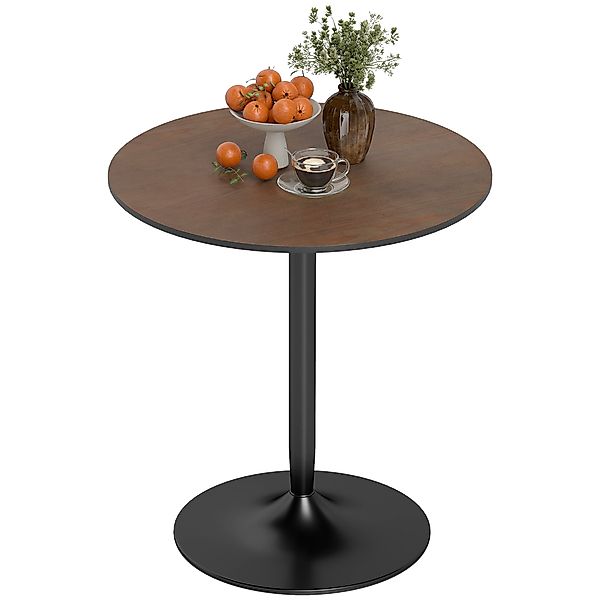 HOMCOM Runder Esstisch für 2 Personen, 70 cm moderner Stil mit Massivholz-F günstig online kaufen