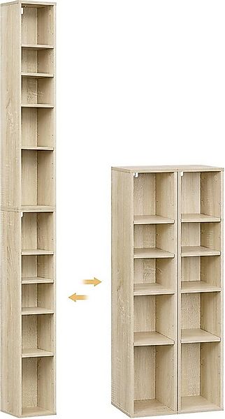 Woltu Bücherregal, 2-tlg., Aufbewahrungsregal mit 10 Fächern, CD-Ständer günstig online kaufen