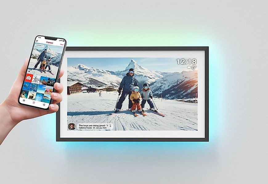 Denver Digitaler Bilderrahmen (10,1" IPS-Touch, WLAN, LED-Licht, 16 GB, Fra günstig online kaufen