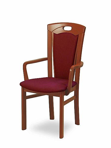 Home affaire Esszimmerstuhl "FERDI, Armlehnstuhl, Made in Italy, Massivholz günstig online kaufen