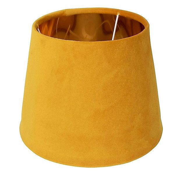 Mars & More Lampenschirm Lampenschirm Tisch Gelb Samt Ockerfarben 25 cm, Sa günstig online kaufen