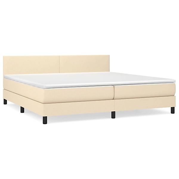 vidaXL Boxspringbett mit Matratze Creme 200x200 cm Stoff1372979 günstig online kaufen